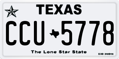TX license plate CCU5778