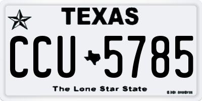 TX license plate CCU5785