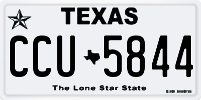 TX license plate CCU5844