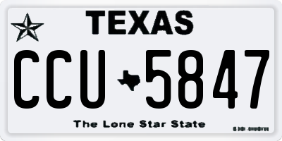 TX license plate CCU5847