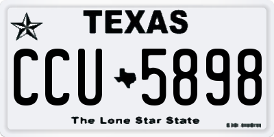 TX license plate CCU5898