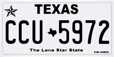 TX license plate CCU5972