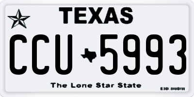 TX license plate CCU5993
