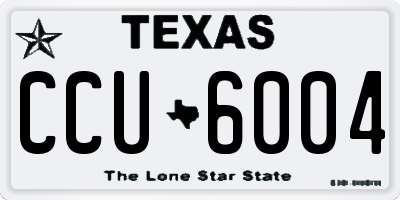 TX license plate CCU6004