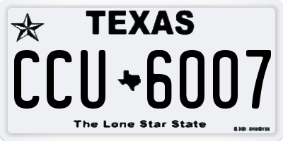 TX license plate CCU6007