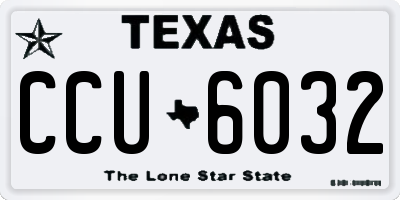 TX license plate CCU6032