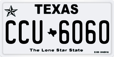TX license plate CCU6060