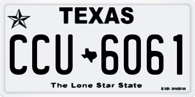 TX license plate CCU6061