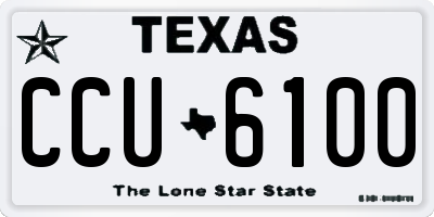 TX license plate CCU6100
