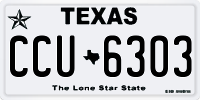 TX license plate CCU6303