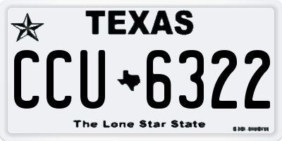 TX license plate CCU6322