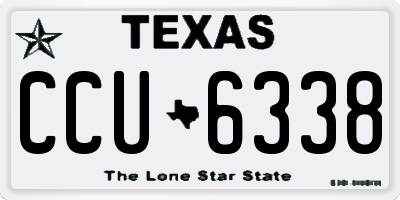 TX license plate CCU6338