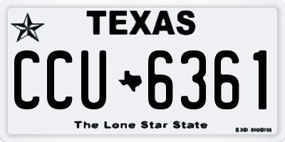 TX license plate CCU6361