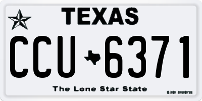 TX license plate CCU6371