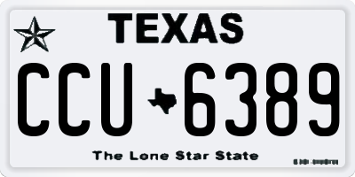 TX license plate CCU6389