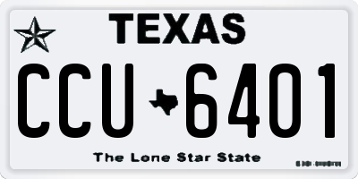 TX license plate CCU6401