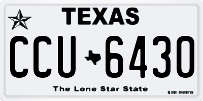 TX license plate CCU6430