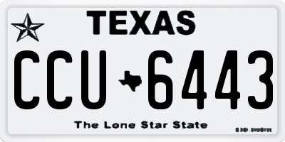 TX license plate CCU6443