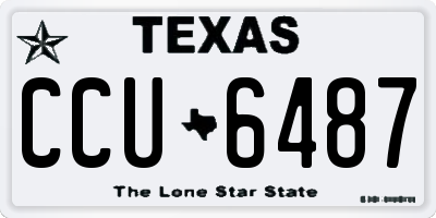 TX license plate CCU6487
