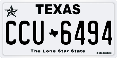 TX license plate CCU6494