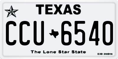 TX license plate CCU6540