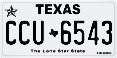 TX license plate CCU6543