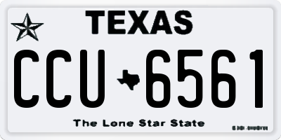 TX license plate CCU6561