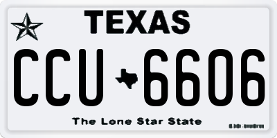 TX license plate CCU6606