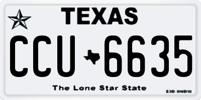 TX license plate CCU6635