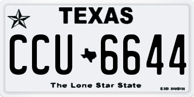 TX license plate CCU6644
