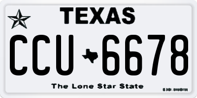 TX license plate CCU6678