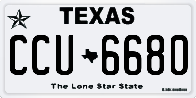 TX license plate CCU6680