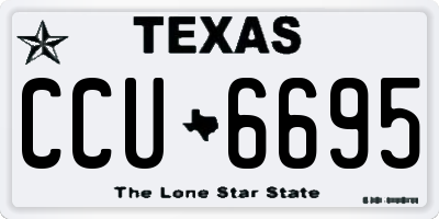 TX license plate CCU6695