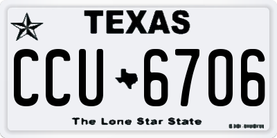 TX license plate CCU6706