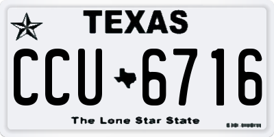 TX license plate CCU6716