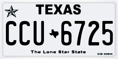TX license plate CCU6725