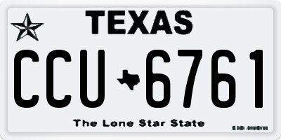 TX license plate CCU6761