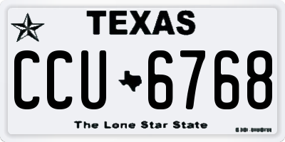 TX license plate CCU6768