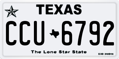 TX license plate CCU6792