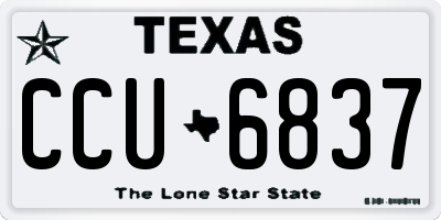 TX license plate CCU6837
