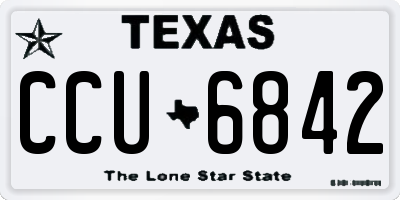 TX license plate CCU6842