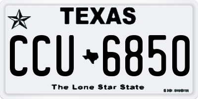 TX license plate CCU6850