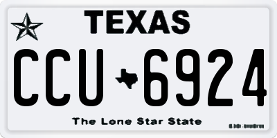 TX license plate CCU6924