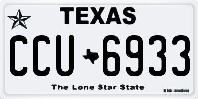 TX license plate CCU6933