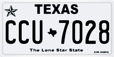 TX license plate CCU7028
