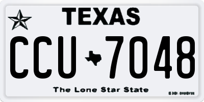 TX license plate CCU7048