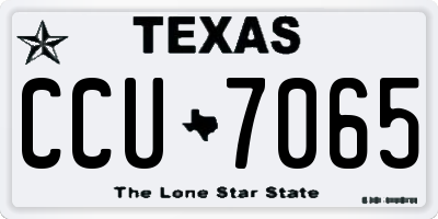 TX license plate CCU7065