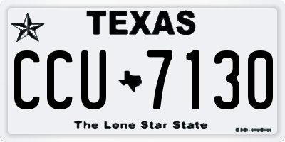 TX license plate CCU7130