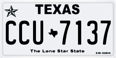 TX license plate CCU7137