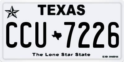 TX license plate CCU7226